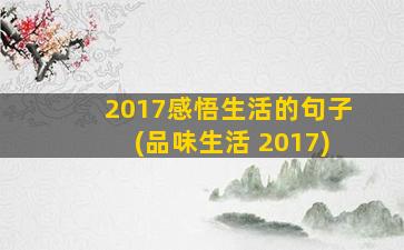 2017感悟生活的句子(品味生活 2017)